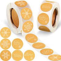 1000 Pieces Snowflakes Christmas Stickers Christmas Envelope Seals Envelope Stickers Christmas Tags Decals Multiple Design