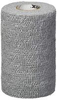 PowerFlex Self Adherent Tape, Latex, Athletic Tape, Grey, 4", 12 Rolls per Case
