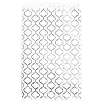RJ Displays-100 pcs Shimmering Silver Trellis Design Paper Gift Jewelry Bags Shopping Tote Bags 6" x 9" Gift Card, Gift Candy, Cookies, Crafts, Party Favor, Sandwich, Jewelry Merchandise