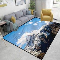 TableCoversHome Mountain Personalized Area Rug Hallway Runner, Mountain Natural Beauty Pattern Printing Door Mat, Fashionable High Class Living Dinning Room (6.5'x 9.7')