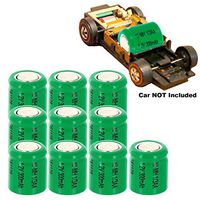 10pc Sizzler Short Chasis 1.2V 1/3AA NiMH 300mAh Flat Top Rechargeable Battery For STRAIGHT SCOOP ANGELENO M-70 BACKFIRE SPOIL SPORT MARK IV ANTEATER SIDEBURN HOT HEAD CAMARO T/A CHOPCYCLES