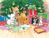 Suzy's Note Card Collection Stationery, Puppies & Kitties Christmas - 10890