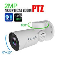 Rsrteng 2.0MP 4X Optical Zoom PTZ IP Security Cameras P2P H.265 Metal shell IR light Day/Night Mobile APP Outdoor Indoor 2.8-12mm 1920x1080 HD 1080P Bullet Camera Pan/Tilt RST-HC204