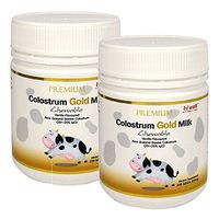 Hi Well Premium New Zealand Bovine Colostrum Gold Milk 200 Chewables Tablets Immunoglobulin G (Igg) 20~25% (Pack of 2)
