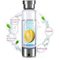 Hydrogen-Rich Glass Water Mug, Portable Electrolyte Negative Ion Generator Anti Aging Smart Led Light Cup Rechargeable Heat