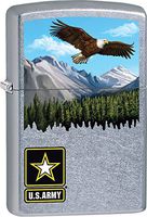 Zippo Personalized Message Engraved on Backside Customized Eagle Bald Flag Patriotic Windproof Lighter (Style21)