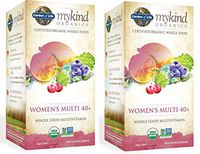 MyKind Organics Certified Organic Whole Food Women's Multi 40+ (60 Vegan Tablets) Pack of 2