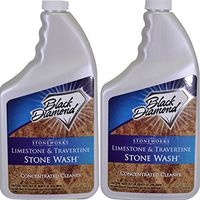 Black Diamond Stoneworks Limestone and Travertine Floor Cleaner: Natural Stone, Marble, Slate, Polished Concrete, honed or Tumbled Surfaces. Concentrated Ph. Neutral. (2-Quarts)