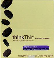Thinkthin, Bar Cookies N Creme Box, 10 Count, 2.1 Ounce
