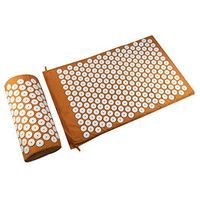 Acupressure mat Acupressure Mat & Pillow Set Wellness Therapy Massage Yoga Mat, Relieve Back, Neck Pain, Relax Muscles, Relieve Insomnia, Includes Acupressure Mat + Pillow new (color : Orange)