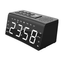 Alarm Clock Radio, FM Digital Radio Clock with Dual Alarms, Snooze, 6.5'' LED Display, Adjustable Brightness, USB Charge Port, Sleep Timer, 12/24H, DST, Temp, Battery Back Bedroom Clocks