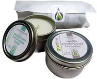 Greenfire All Natural Massage Oil Candles, Lavender Sandalwood Vanilla, Peppermint Eucalyptus Basil Blends, Travel Size 1 Fluid Ounce, Set of 2