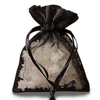Black Organza Sheer Bags | Quantity: 30 | Width: 2"