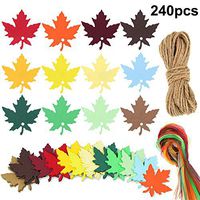 240 Pcs Thanksgiving Gift Tags,12 Colors Maple Leaves Gift Tags Perfect for Fall Wedding Party Halloween Party Christmas Wishing Tree Tags