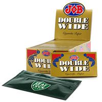Job Double Wide Gold Rolling Papers (24 Packs/Box) with Leaf Lock Gear Smell Proof Pouch