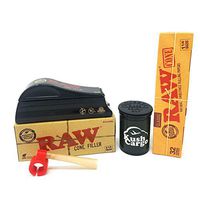 RAW Cone Filler with RAW Cones 32 Pack and Silicone Ring Cone Holder (King Size)