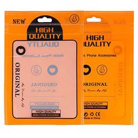 Pack of 100 Color Boarder Window Display Electronic Accessories Packaging Bags w/Hang-Hole (4.3" x 6.3", Clear Orange Original)