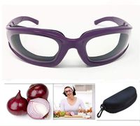 Home No-Tears Advanced Onion Goggles and Kitchen Safety Glasses For Chopper Onion Tearless BBQ Grilling Goggles Tearing Free Safety Goggles Dust-proof for men, ladies cleaning kitchen (purple)