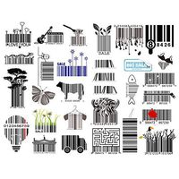 Seasonstorm Creative Bar Code Aesthetic Diary Travel Journal Paper Stickers Scrapbooking Stationery School Office Art Supplies