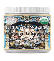 Organic Ashwagandha Root Powder | 100% Certified USDA Organic | Controls Harmful Cortisol Levels, Anxiety & aids in Stress Relief | Supplements Supports The Adrenal & Thyroid Glands (8oz) (1/2 Pound)