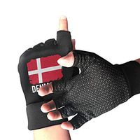 Women/Men Denmark Flag Fingerless Gloves for Arthritis & Carpal Tunnel Pain Relief