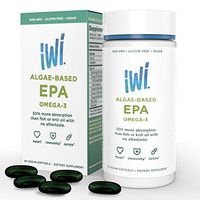 iWi Omega-3 Oil EPA - Algae Oil Softgel Capsules - 30 Day Supply - Better Absorption, 100% Vegan Non GMO - Supports Immune System Response