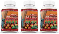 African Mango Max 1200 Extract Irvingia Gabonensis Natural Weight Loss 60 Capsules Per Bottle 3 Bottles