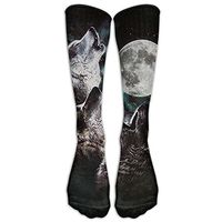 3 Wolves Howl Customized Adults Unisex Casual Athletic Stoking Crew Long Socks For Women