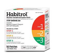 Habitrol Nicotine Transdermal System Patch | Stop Smoking Aid | Steps 1, 2, and 3 (21, 14, and 7 mg) | 56 Patches (8 Week Kit)