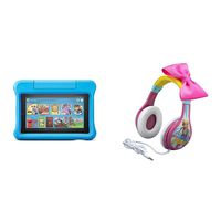 Fire 7 Kids Edition Tablet (Blue) + Toy Story Headphones (Bo Peep)