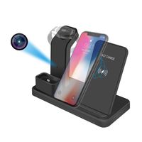 Beenwoon WiFi Hidden Camera Fast Charger [Build in 16G Card] - Upgraded Wireless Charger Stand Covert Camera with Motion Detection, Invisible HD Lens - Perfect for iPhone, iWatch and Android Device