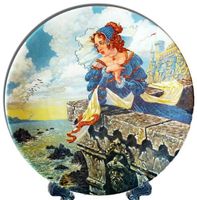 The Franklin's Tale Collector's Plate from The Canterbury Tales series by G.A. Hoover, Longton China, England