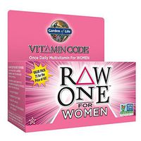 Garden of Life Multivitamin for Women - Vitamin Code Raw One Whole Food Vitamin Supplement with Probiotics, Vegetarian, 75 Capsules