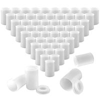 60 pcs White Film Canisters Plastic Film Canister Holder Film Canisters with Caps 35 mm Empty Camera Reel Containers, Storage Containers Case with Lids for Storing Small Accessories, Film, Keys, Coins