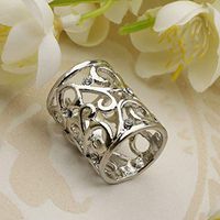Fashion Womens Scarf Ring Silk Scarf Buckle Clip Holder Brooch Jewelry Gift Novelty Beauty Party Girls Woman Girl Jewerly Design Style Womans | Color - Silver