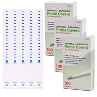 300 Pack Oral Thermometer Covers Disposable Universal Digital Thermometer Probe Covers Electronic Oral Rectal Thermometer Covers Lens Filters