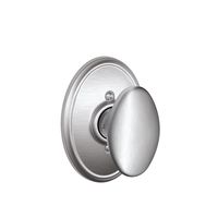Siena Knob with Wakefield Trim Non-Turning Lock, Satin Chrome (F170 SIE 626 WKF)