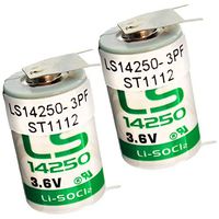 2x SAFT LS14250_3PIN 1/2AA 3.6V Lithium Battery for Patient Monitoring, Respirators/Oxygen Concentrators, RFID Tracking, Asset Tracking, Theft Prevention, Locator Beacons, Data Collection, AMR Add-ons