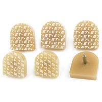 uxcell 6 Pcs Beige Plastic Shoes High Heel Tips 22mm x 21mm for Ladies