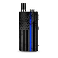 IT'S A SKIN Decal Vinyl Wrap Compatible with Lost Vape Orion Q/Thin Blue line American Flag Distressed
