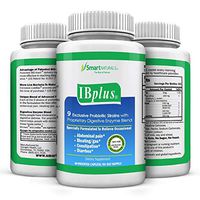 IBplus® Probiotic and Digestive Enzyme Blend, 60 Count- Easy to Swallow Capsules!! for Irritable Bowel - Abdominal Pain, Constipation, Diarrhea, Gas/Bloating –Proprietary Formula by Smart Naturals™