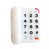 Large Button Phone for Seniors, HePesTer HP-46 Amplified Corded Phone with Louder Volume/Speed Dial/SOS Emergency/Wall Mountable Function ...