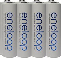 Panasonic 8 Eneloop 4th Generation AA NiMH Pre-Charged 2100 Times Rechargeable Batteries + Free Battery Holder