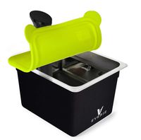 EVERIE Sous Vide Container 12 Quart with Collapsible Silicone Lid and Container Sleeve for Anova Nano and New Anova AN500-US00, Also Fits Instant Pot (Bundle03-Nano-GJ)