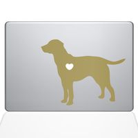 The Decal Guru I Love My Labrador Retriever Decal Vinyl Sticker, 11" MacBook Air, Gold (1473-MAC-11A-G)