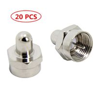 F Termination Cap, Coax Terminator, 20-Pack, RFAdapter, 75 Ohm Terminator for Ports on Splitter, AMP, Coaxial Cable, TV Antenna, Wall Plates