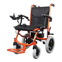 Dapang The lightest & Most Compact Powered Wheelchair in The World, Ultra Portable Folding Power Transport Chair,Weights Only 35 lbs(Including 10A Lithium Battery), Up to 20km Range,Dualcontrol