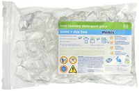 Dropps HE Hand/Machine Wash Laundry Mini Detergent Pacs, Scent + Dye Free, 50 Count