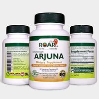 Roar ARJUNA - 1200mg Max Strength Health Supplement for Cholesterol, Blood Pressure & Healthy Heart Function Support - 60 Ayurvedic Capsules.