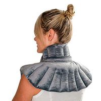 Zensity Wellness Microwavable Moist Heating Pad for Neck and Shoulder - Weighted Neck and Shoulder Wrap with Natural Herbal - Heat and Cold Therapy for Anxiety, Pain and Pressure Relief – 4lbs (Gray)